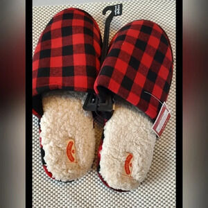 Men's Slippers Size 13/14 Plaid Warm Christmas NWT
